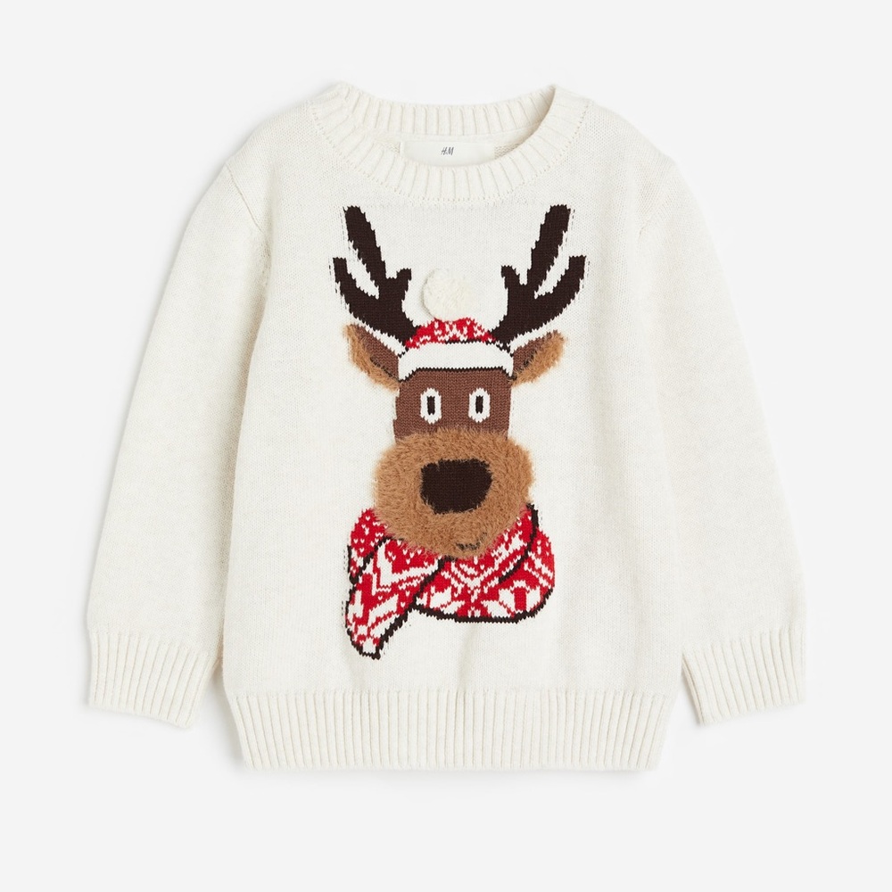 NWT H&M motif detail reindeer jumper / sweater